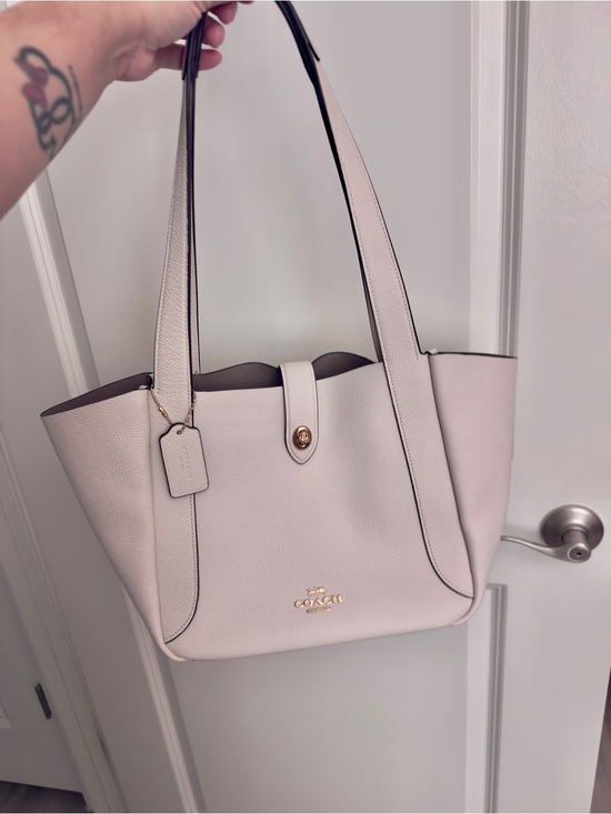 Coach Handbags - Coach Hadley Turnlock Tote Bag chalk